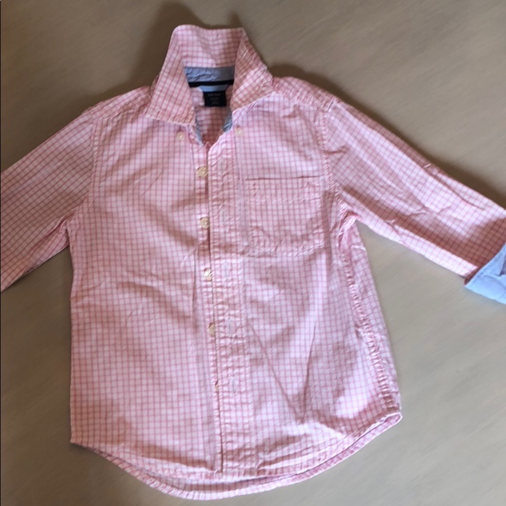 Gap boys gingham button down size 4